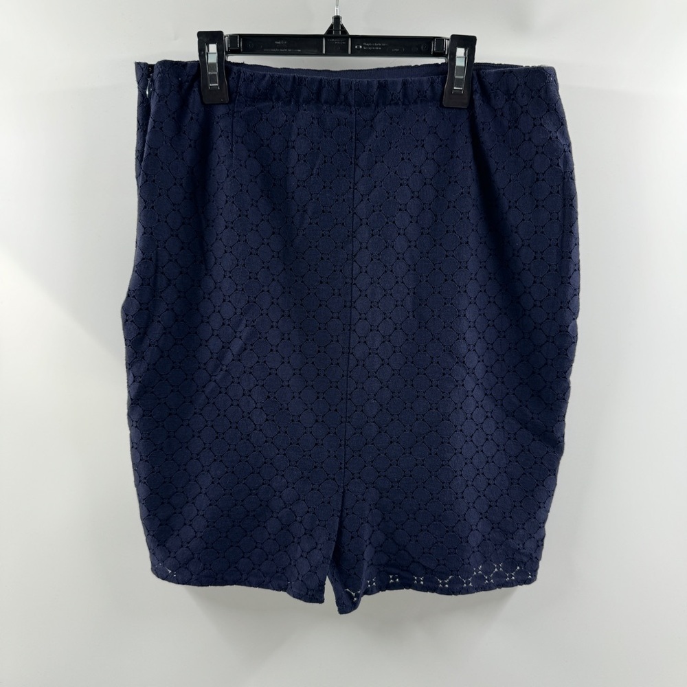 The Limited Navy Lace Skirt | Eyelet Detail | Back Slit | Size 6 - Picture 4 of 7